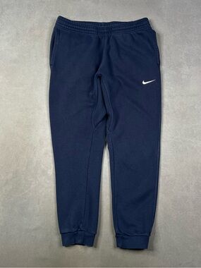 Nike Navy Jogger Pants with White Swoosh